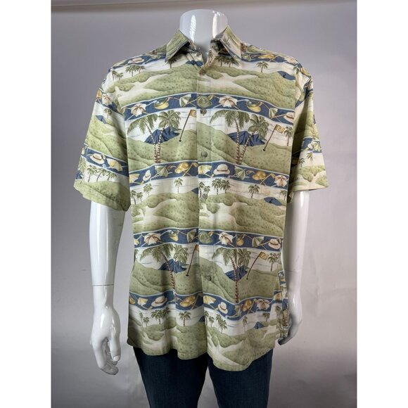 Pierre Cardin Vintage Hawaiian Golf Shirt M Cotton - Picture 13 of 16